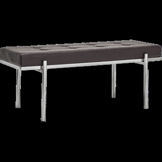 Bænk HDLao, Mulberry, sort med chrome finish fra House Doctor